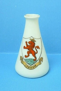 GOSS Crested China - Miniature CONICAL VASE - Crested for COBHAM - Very good - Imagen 1 de 2