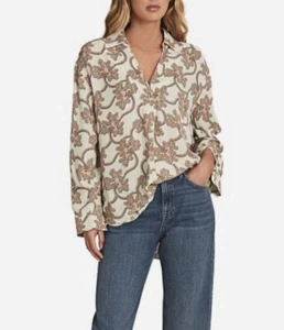 Reiss Suki Clover Printed Shirt in Ivory Size UK8 / UK10 NEW RRP£138 - Picture 1 of 18