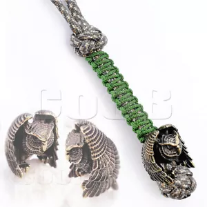 EDC Coob Paracord Messer Schlüsselband, Schlüsselanhänger Paracord Perlen Anhänger EULE - Bild 1 von 3