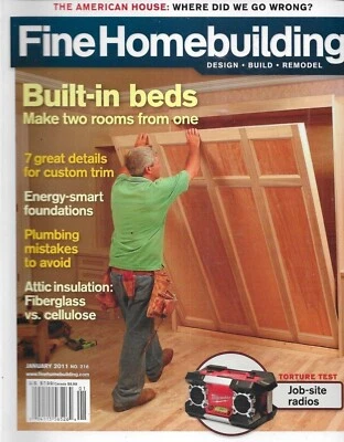 Fine Home Building Magazine Built-In Beds Custom Trim Plumbing Job Site Radios - Image 1 of 4