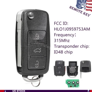For 2006 2007 2008 2009 Volkswagen VW Beetle Keyless Remote Car Flip Key Fob 4B - Picture 1 of 9
