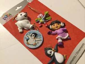 DORA The EXPLORER & BOOTS Christmas Ornaments 5 Piece Set American Greetings NEW - Picture 1 of 4