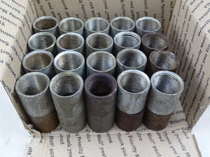 (40) 1-1/4 IN. NPT, 1.250" Steel Threaded Pipe Coupler, Galvanized Iron, USA - Picture 1 of 9