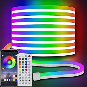 10M Neon LED Strip Streifen RGB Flex Schlauch diffus Lichtband Dimmbar APP DHL - Bild 1 von 13