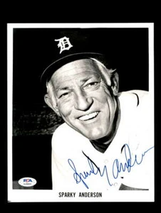 Sparky Anderson PSA DNA Coa Signed 8x10 Photo Tigers Autograph 3 - Picture 1 of 3