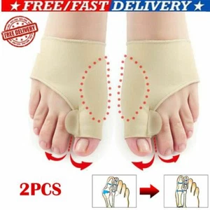 2pcs Big Toe Bunion Splint Straightener Corrector Foot Pain Relief Hallux Valgus - Picture 1 of 12
