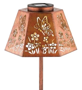 Butterfly Solar Silhouette Yard Stake Outdoor Garden Pick Yard Decor 25" NEW - Picture 1 of 4