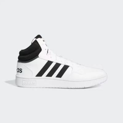 ADIDAS HOOPS 3.0mid Sneakers Black and White UOMO Taglia 44EU - Immagine 1 di 3