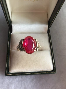 Rings silver 875 Russian Soviet Silver vintage USSR Rare old antique Tourmaline - Picture 1 of 11