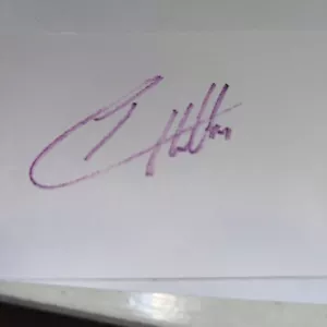 Tyrell Hatton Golf Signed 3x5 index Card - Picture 1 of 1