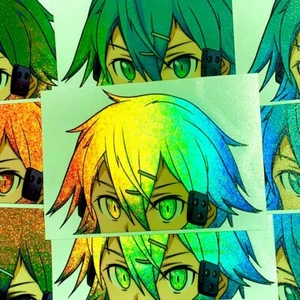 SINON HOLO ANIME GIRL PEEKER STICKER SWORD ART ONLINE CAR DECAL - Bild 1 von 1