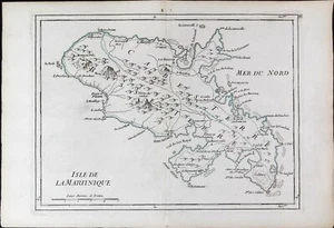 Antique Map of "Isle De La Martinique" Circa 1760 - Picture 1 of 4