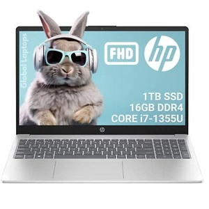 HP Laptop 15,6"" FHD Intel Core i7-1355U 16 GB RAM 1 TB SSD, Win-11 Home - Argento - Foto 1 di 4
