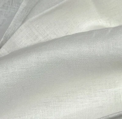 OFF WHITE 100%  LINENS Fabric 60” Width Sold By The Yard - Image 1 of 2