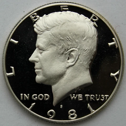 1981-S Type 1 Proof Kennedy Half Dollar Cover