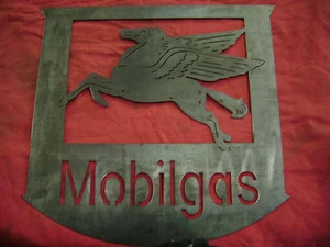 Mobil Mobilgas Metal Plasma cut Sign - Picture 1 of 2