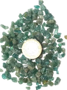 100 cristales de apatita chips mineral verde crudo áspero natural curativo chakra - Imagen 1 de 5