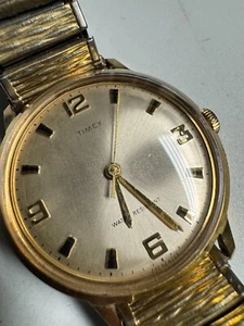 Timex Vintage 1970 Marlin 33MM Sunburst Wind Up Watch 20242470A Runs Good - Picture 1 of 7