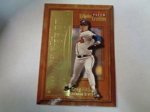 2001 Fleer Triple Crown Crowning Achievements Greg Maddux Card #13 of 15 CA
