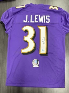 Jamal Lewis Signed Baltimore Ravens Custom Jersey Beckett COA - Picture 1 of 2