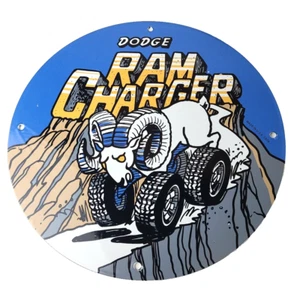 Vintage Dodge Schild - Ram Charger Porzellan Auto Zapfsäule Schild - Bild 1 von 15