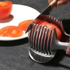 Kitchen Gadgets Handy Stainless Steel Onion Holder Potato Tomato Slicer