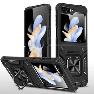 For Samsung Z Flip5 Case Shockproof Phone Cover with Magnetic Ring Stand - Picture 1 of 16