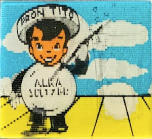Alka-Seltzer Lenticular Flicker Vari-Vue Advertising Disc 1960's NOS Vintage Old - Picture 1 of 4