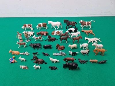 Lote de trabajo de 1:32 Gran Bretaña etc plástico animal de granja paquete vaca cerdo caballo perro oveja Foto 1 de 4