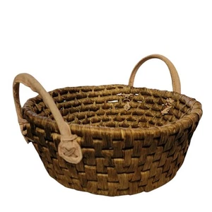 Braun Holzschiene Korb Rosa Doppelgriffe 9" Ostern Deko Wohndeko - Bild 1 von 8