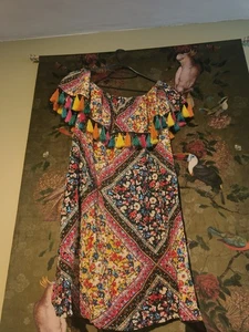 Festival Boho Mini Tassel Dress - Picture 1 of 3