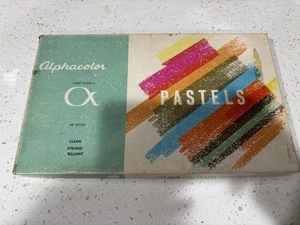 Vintage Pastels Weber COSTELLO ALPHACOLOR Box of 48 Used Sticks U.S.A. ***READ** - Picture 1 of 18