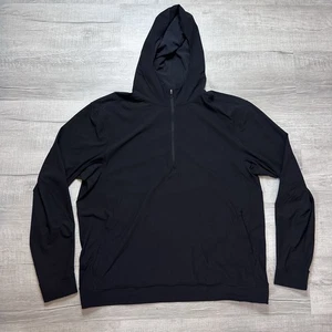 Lululemon Herren XL schwarz leicht Laufen Half Zip Hoodie Activewear Gym Run - Bild 1 von 8