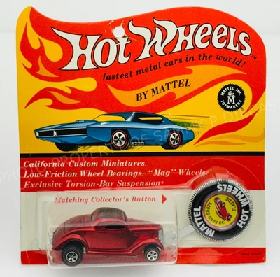 Hot Wheels Redline CLASSIC 36 FORD COUPE Red Black Int NEW in BLISTERPACK !!! - Image 1 of 4
