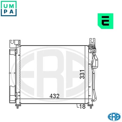 CONDENSER AIR CONDITIONING 667119 FOR KIA G4HE 1.0L G4HG 1.1L 4cyl MORNING I - Image 1 of 4