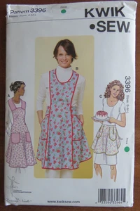 (2007) Kwik Sew 3396 Sewing Pattern Ladies Full Bib Apron Waist Tie Apron. Uncut - Picture 1 of 8