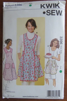 (2007) Kwik Sew 3396 Sewing Pattern Ladies Full Bib Apron Waist Tie Apron. Uncut - Image 1 of 4
