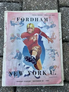 1951 Program Fordham Vs NYU Football Plus Yearbook - Picture 1 of 12