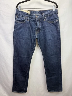 ABERCROMBIE & FITCH REMSEN Low Rise SLIM STRAIGHT Jeans Button Fly 32x32 Y2K - Image 1 of 4