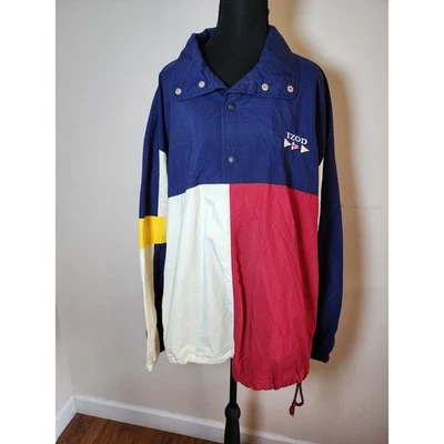 Izod Men's Nautical Colorbock Windbreaker Size Large - Image 1 of 4