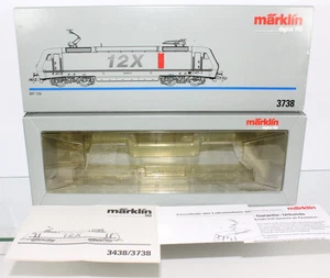 Märklin  3738 OVP Leerkarton mit allen Papiere für E-Lok 12X BR 128 001-5 - Bild 1 von 3