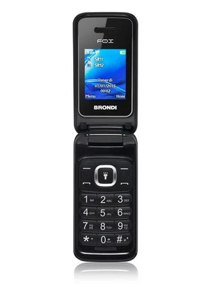 Brondi Cellulare Fox Dual Sim Flip Attivo 1,77 1.3mpx Radio Fm Nero 10273850 - Immagine 1 di 4