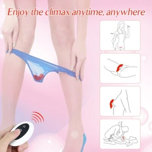 Panties Massager Licking Vibrating Wireless Remote Control Women Underwear US - Picture 1 of 7