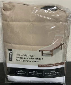 ๐ CLASSIC ACCESSORIES 72โx21โ Montlake Antique Beige Patio Chaise - Picture 1 of 2