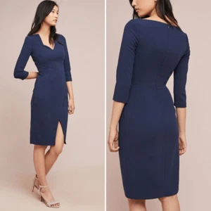 Black Halo Oklahoma Charlene Sheath Dress Dark Blue 12 - Picture 1 of 9
