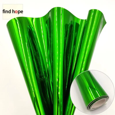 Glossy Mirror PU Faux leather sheets Synthetic Leather DIY Bag Purses Crafts - Image 1 of 4