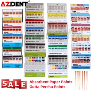 AZDENT Dental Absorbent Paper Points & Gutta Percha Points Eododontic Root Canal - Picture 1 of 193