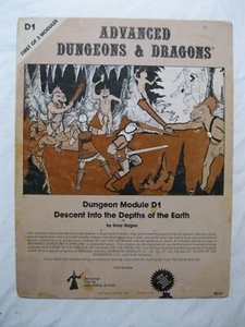 AD&D Descent Into the Depths of the Earth Module D1 Vintage 1978 TSR Games VTG - Picture 1 of 12