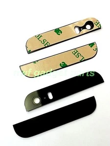 Neu (SCHWARZ) Rückseite oben & unten Glas + Kleber vorinstalliert für iPhone 5S US ~ FL - Bild 1 von 1