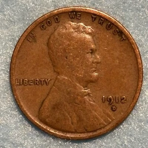 1912 D - Lincoln Wheat Penny - G/VG X-270 - Picture 1 of 3